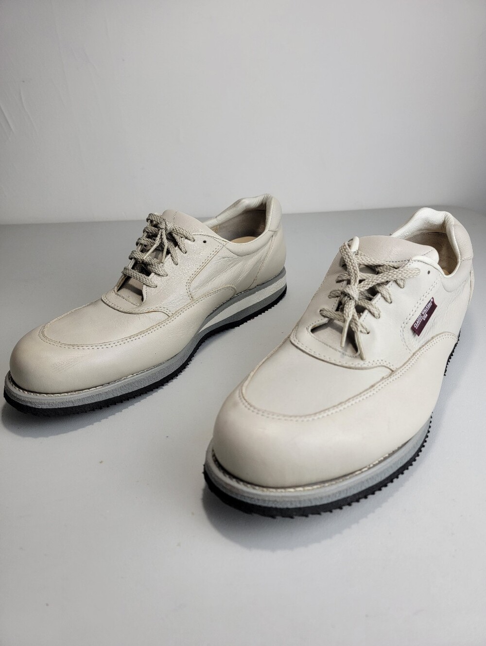 Vtg. Classic Walkers USA Leather Oxford Mens 13D, Extra Deep 4 Orthotics, Vibram